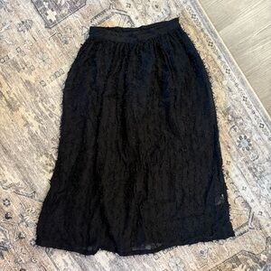 Elegant Black Midi Skirt